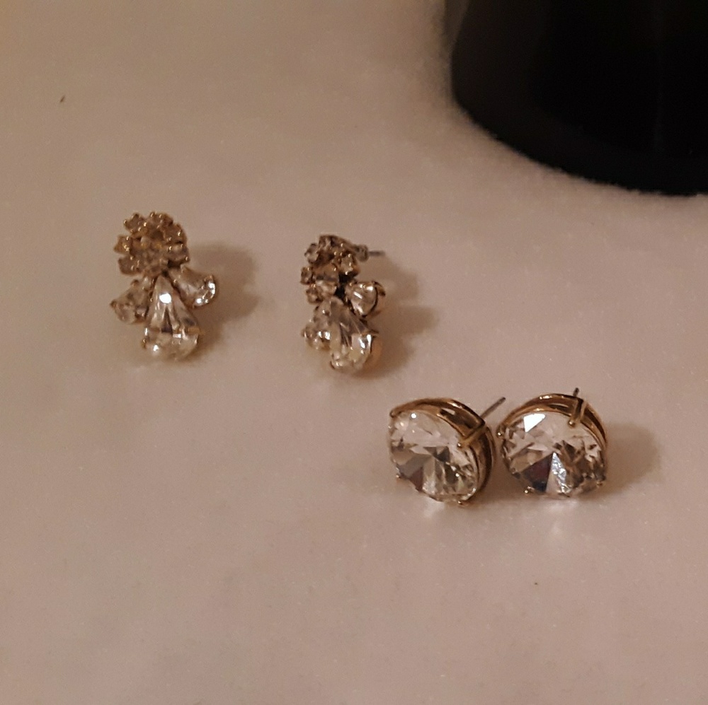 CHRYSTAL STONE CLEAR ANGELS & CLEAR ROUND EARRING